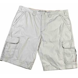 Eddie Bauer Ripstop Cargo Shorts Mens Size 42 Deep Olive Cotton‎ Relaxed